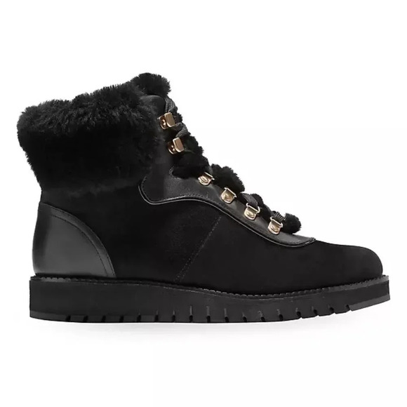 NWT Cole Haan Zerogrand Explore Shearling Waterproof Upstate Hiker Boot size 9.5 - Picture 1 of 13
